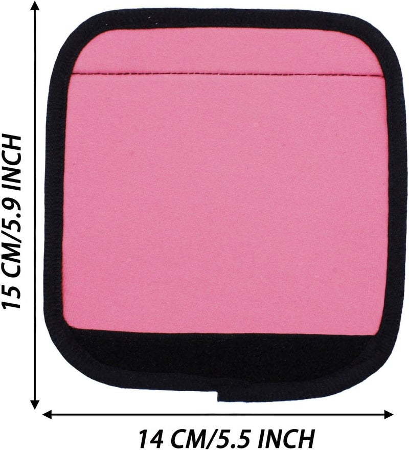 AUXBC Luggage Handle Wraps, Soft Travel Bag Handle Cover, Padded Handle Grip, Suitcase Tags Identifiers for Travel Accessories, Pink, 2pcs - Image 1